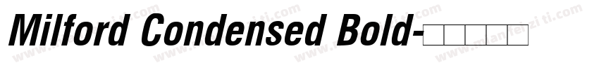 Milford Condensed Bold字体转换